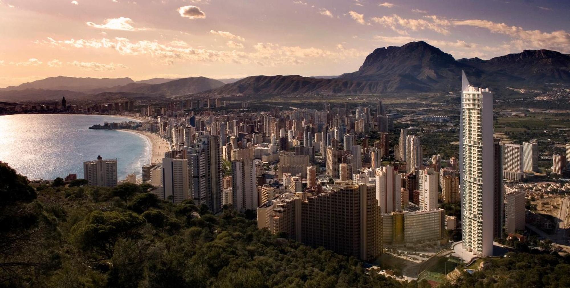 Skyline 18 Terraza Privada Con Impresionantes Vistas Al Mar Leilighet Benidorm Eksteriør bilde