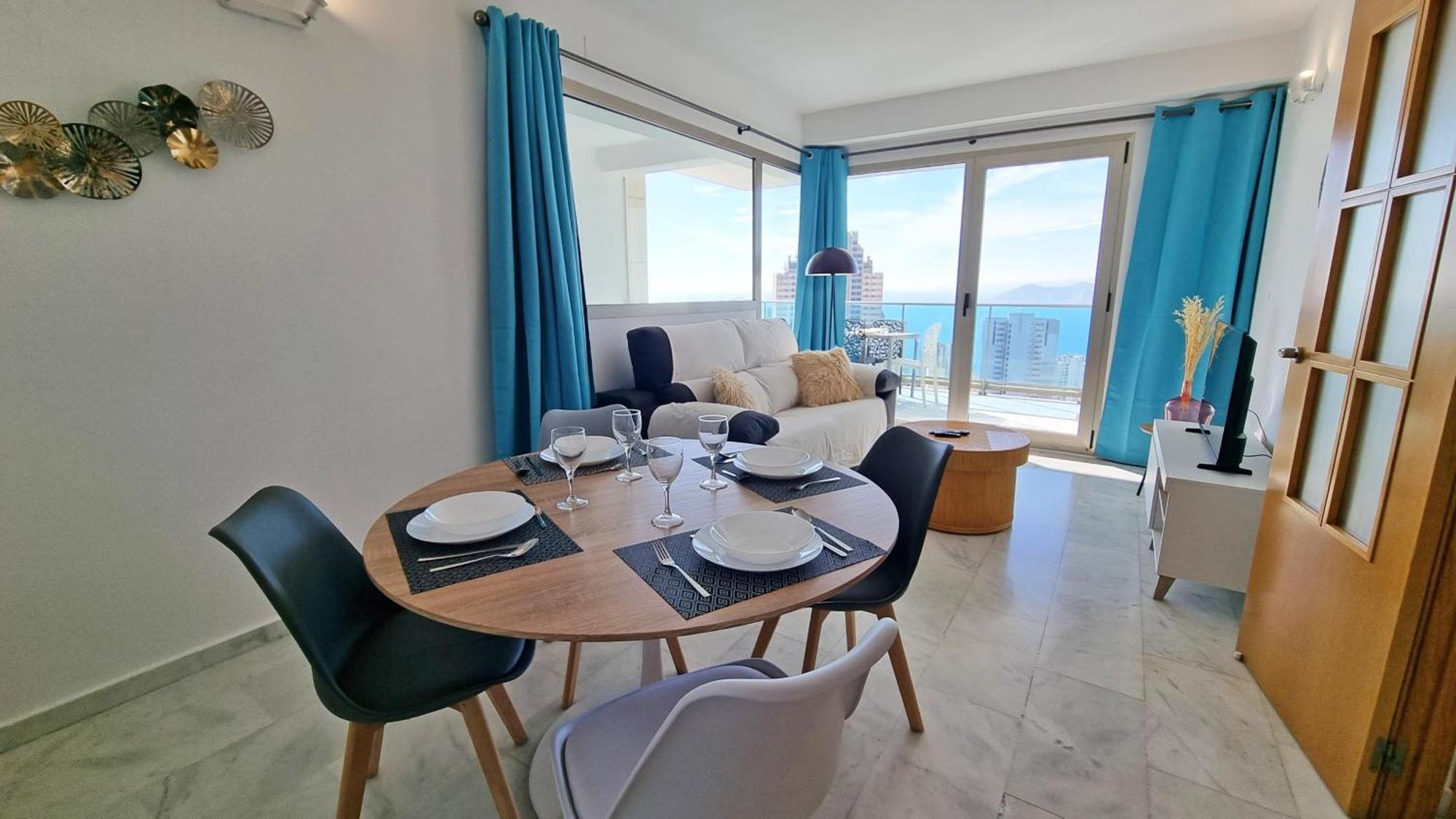 Skyline 18 Terraza Privada Con Impresionantes Vistas Al Mar Leilighet Benidorm Eksteriør bilde